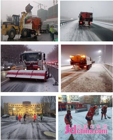 淄博 風雪中無畏逆行,戰雪阻勇保出行