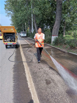 洛龍區李樓鎮常態化抓好道路衛生保潔工作